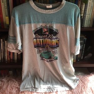 Vintage car rally ringer tee - super soft worn in