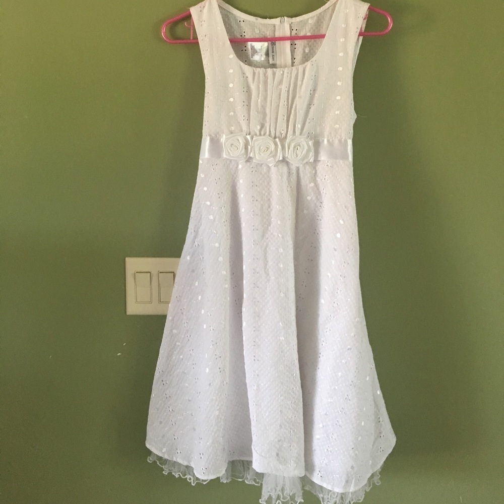 Girls white wedding dress