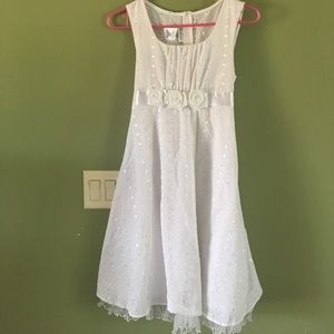 Girls white wedding dress