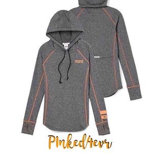 VS PINK Marled Gray & Peach Ultimate Hoodie