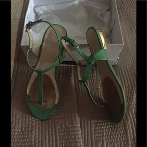 Green Nine West Sandals