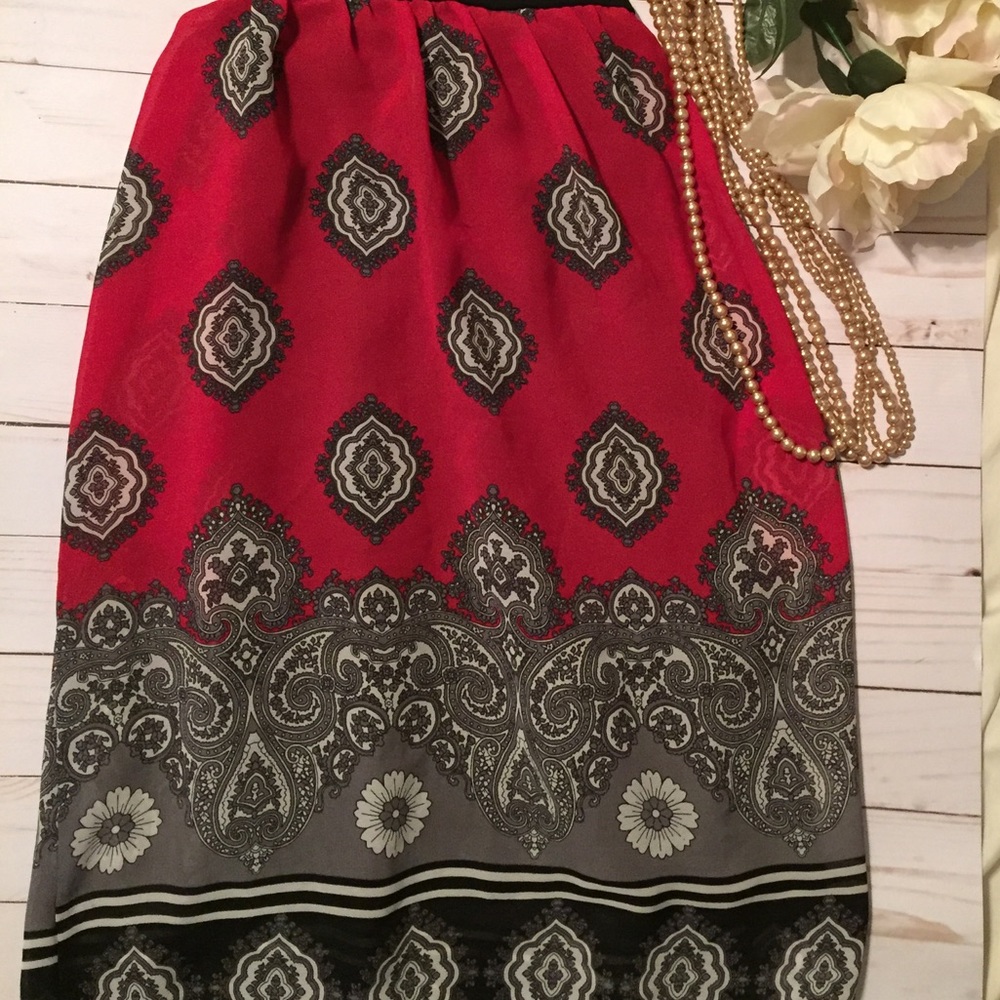 Boho Midi Skirt