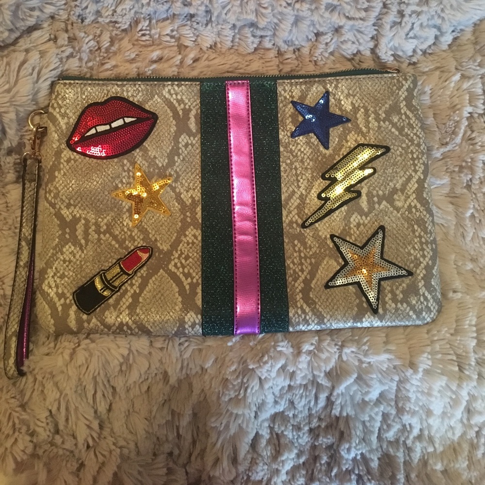 Faux Leather Fun Clutch