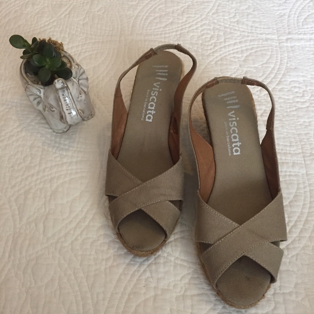 Calella Wedge Mauve Espadrille shoe by Viscata