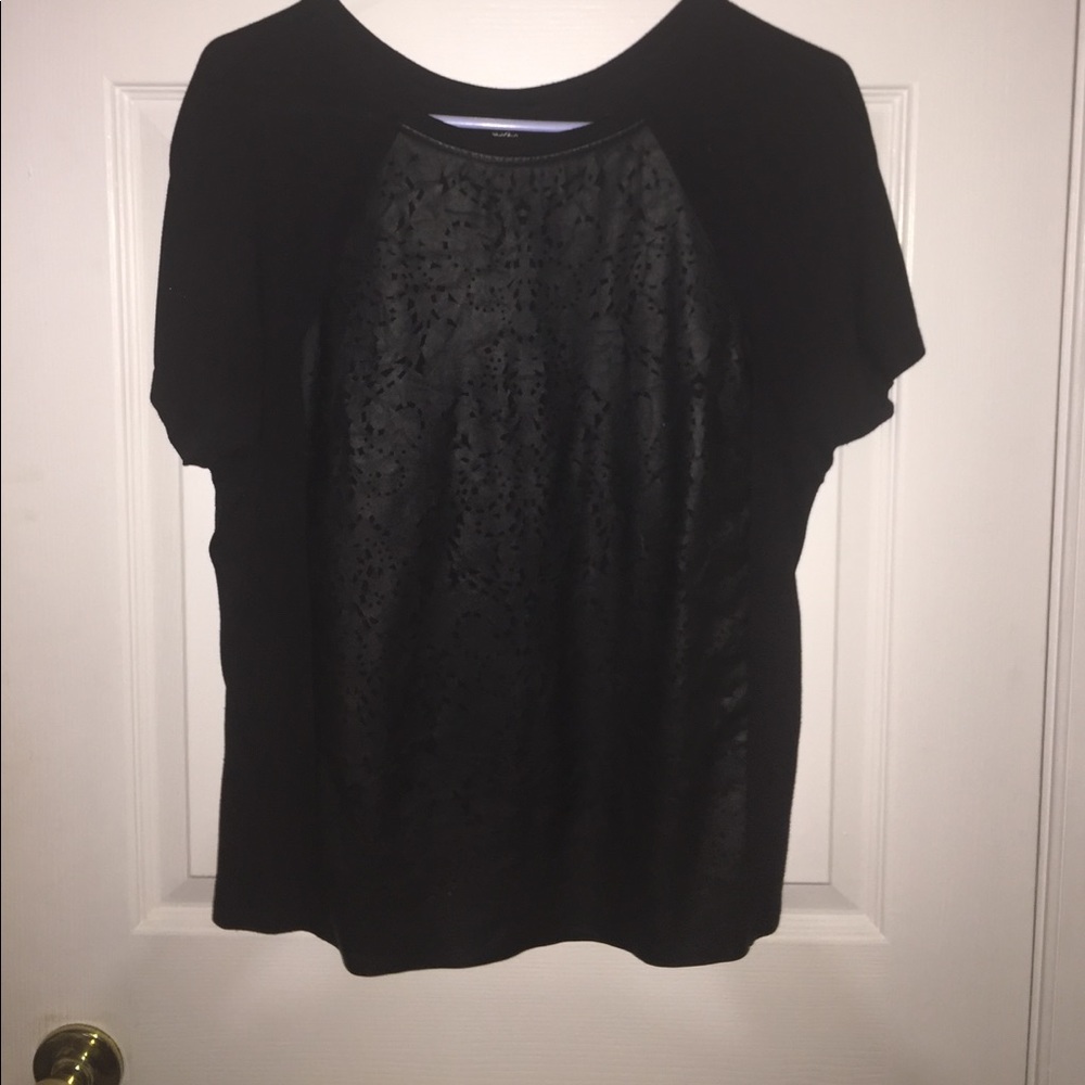 Leather printed shirt