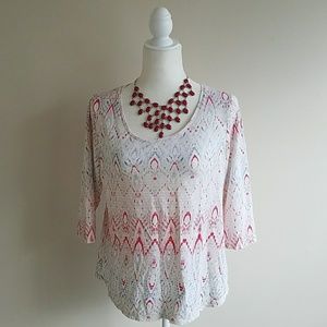 Chico's Womens Size 1  Medium Multi-colored Top