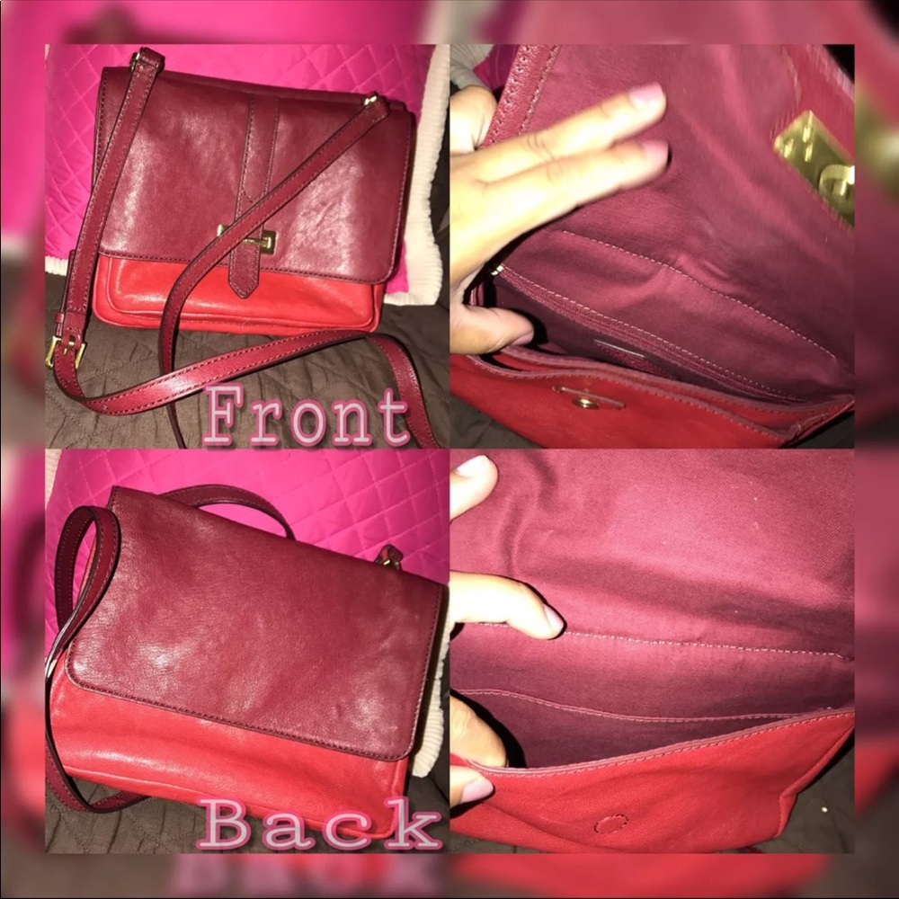 Fossil red crossbody