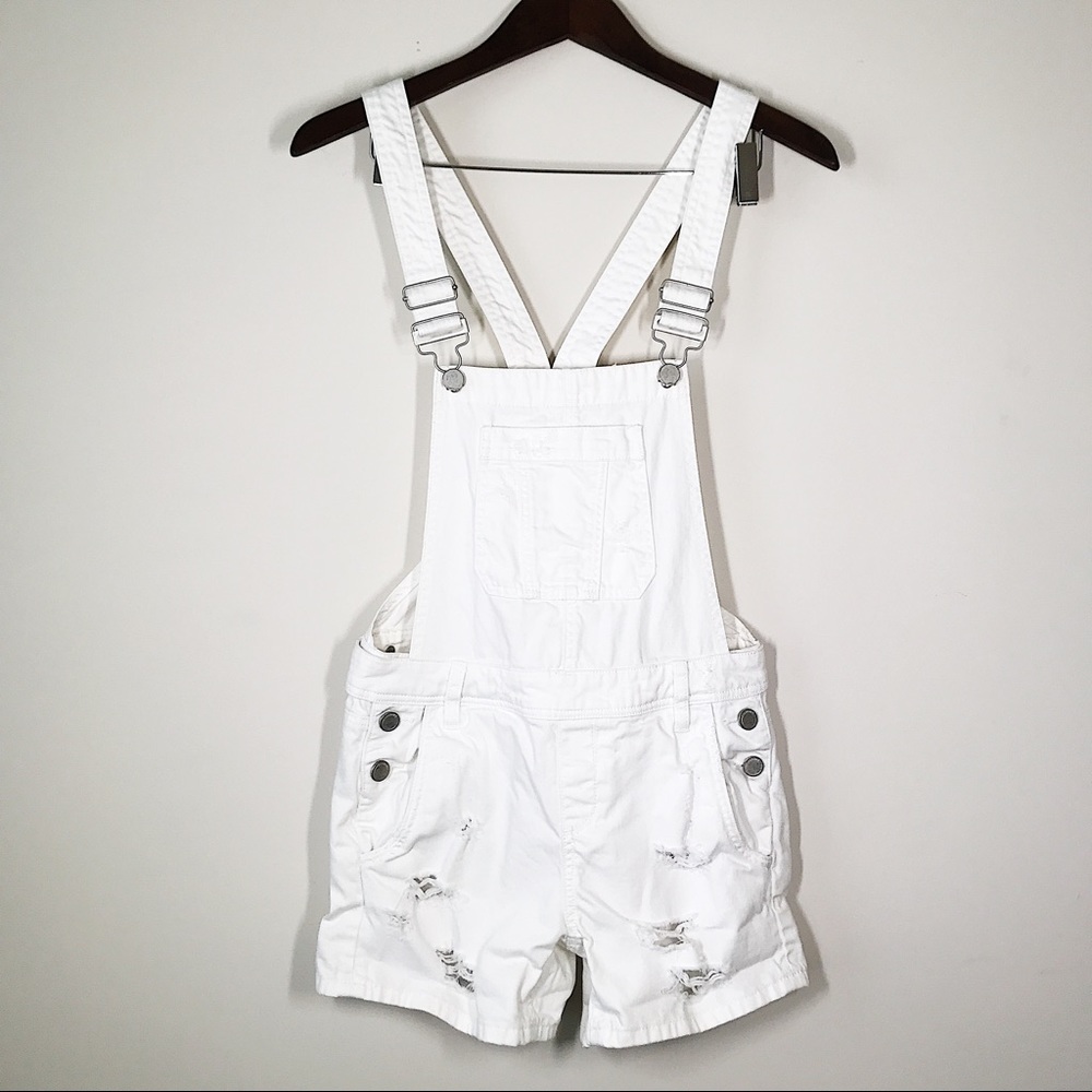 ❌❌SOLD❌❌WHITE OVERALLS🇺🇸 - Picture 2 of 3