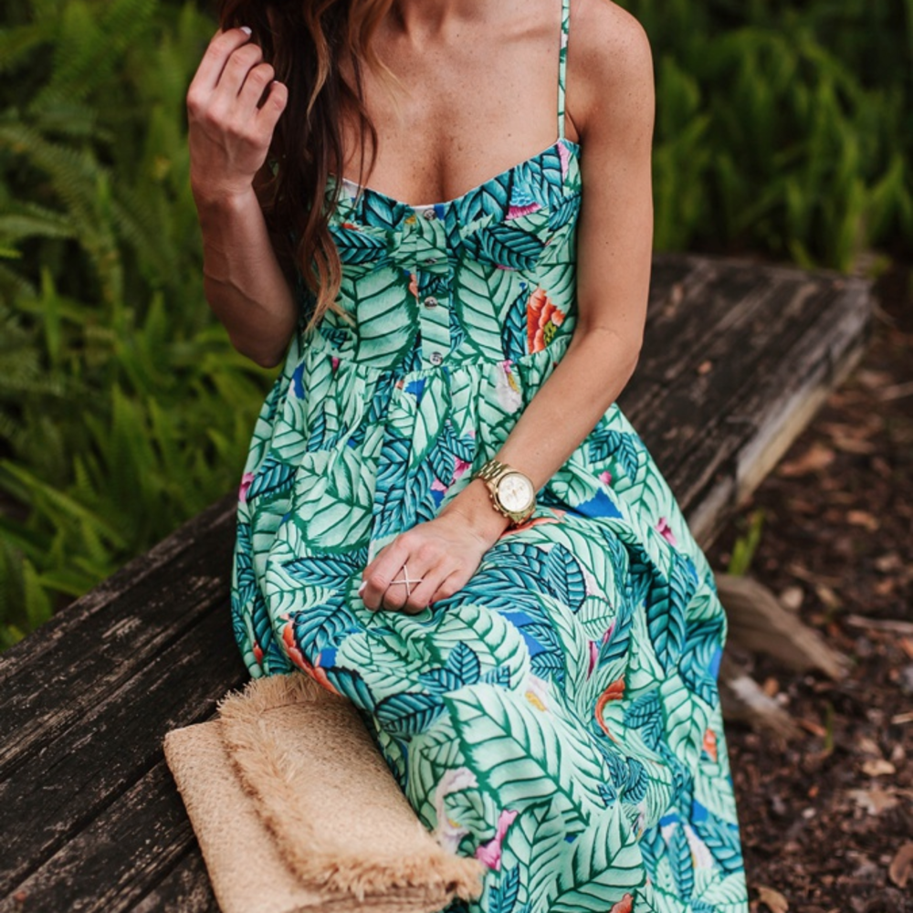 Mara Hoffman Leaf Print Dress