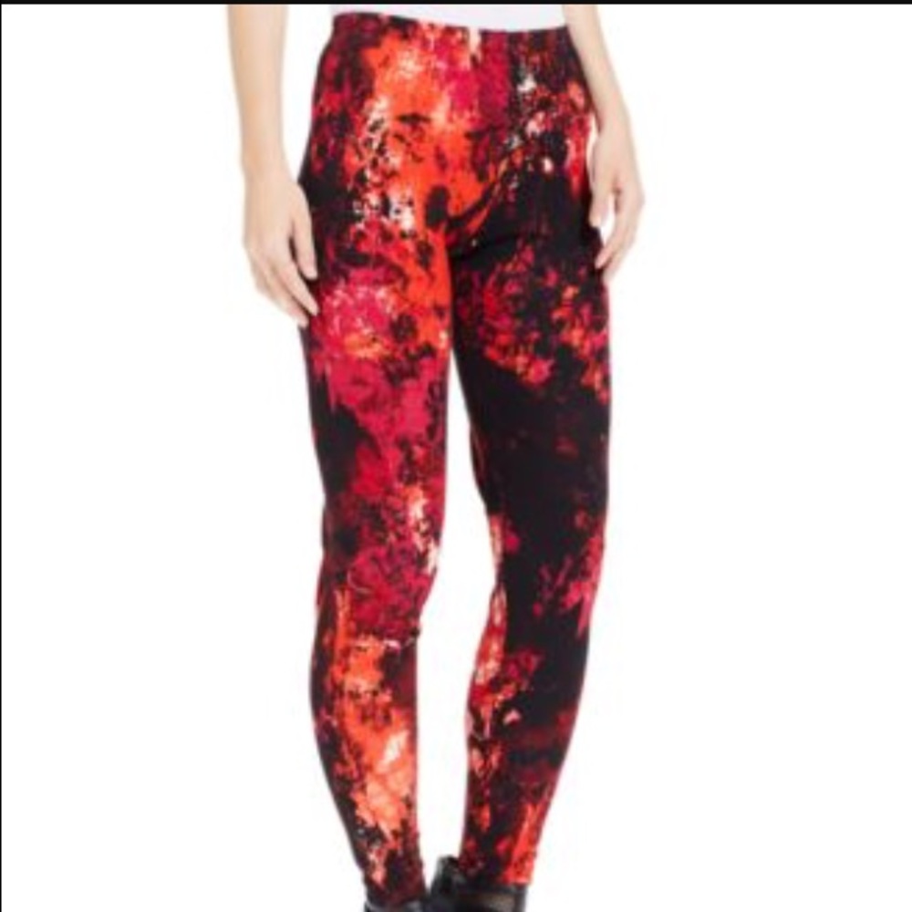 Red and black tights NWOT
