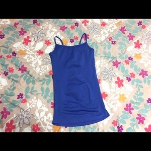 Single navy blue tank top