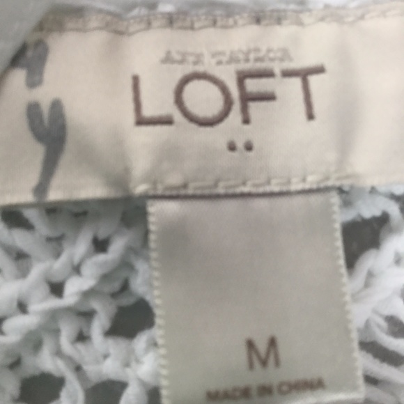 Ann Taylor Loft White See-Through Knitted Top - Picture 8 of 8