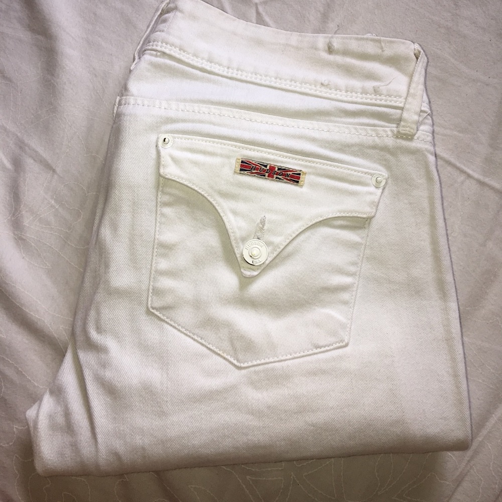 White Hudson Straight Leg Pants