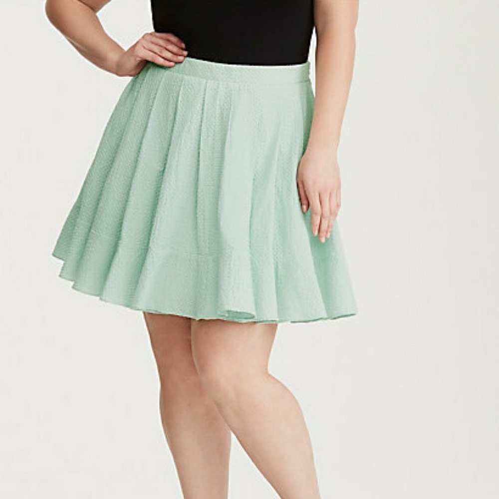 Blue Eyelet Skirt