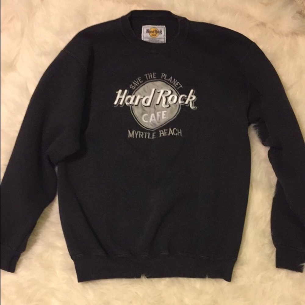 Embroidered vintage Hard Rock Cafe crewneck