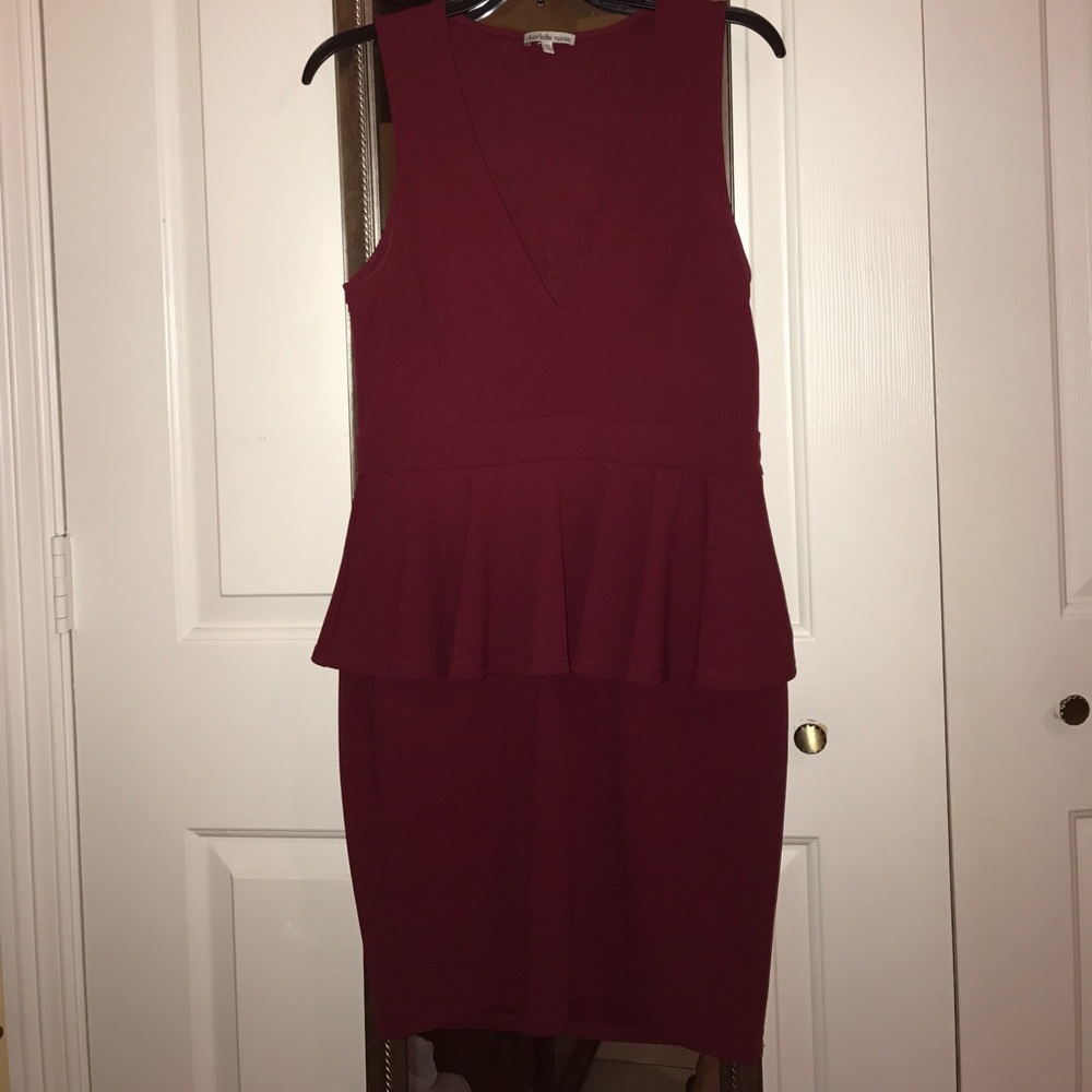 Burgundy cocktail dress