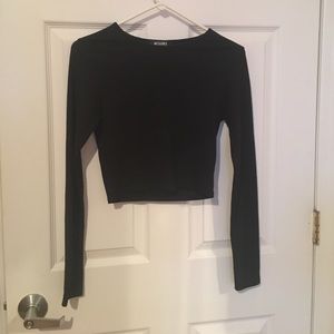 Missguided Black Crop Top