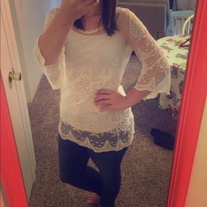 Sheer lace top