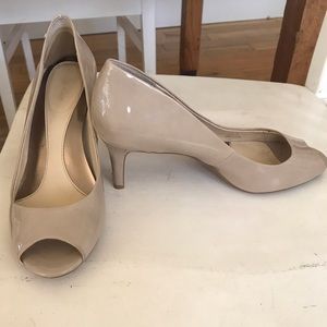 Nude Peep Toe Heels