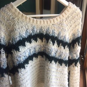 Free People Fuzzy Fair Isle Pullover