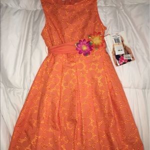 NWT! Orange semi-formal high-end summer dress