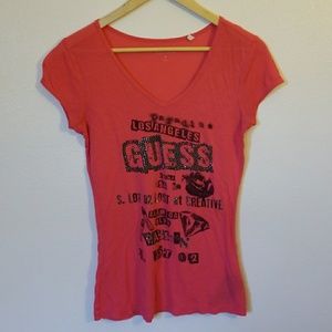 🤑 BOGO Hot pink Guess tee