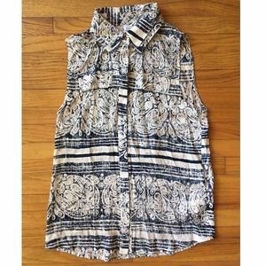 Somedays Lovin Paisley Stripe Collared Tank!