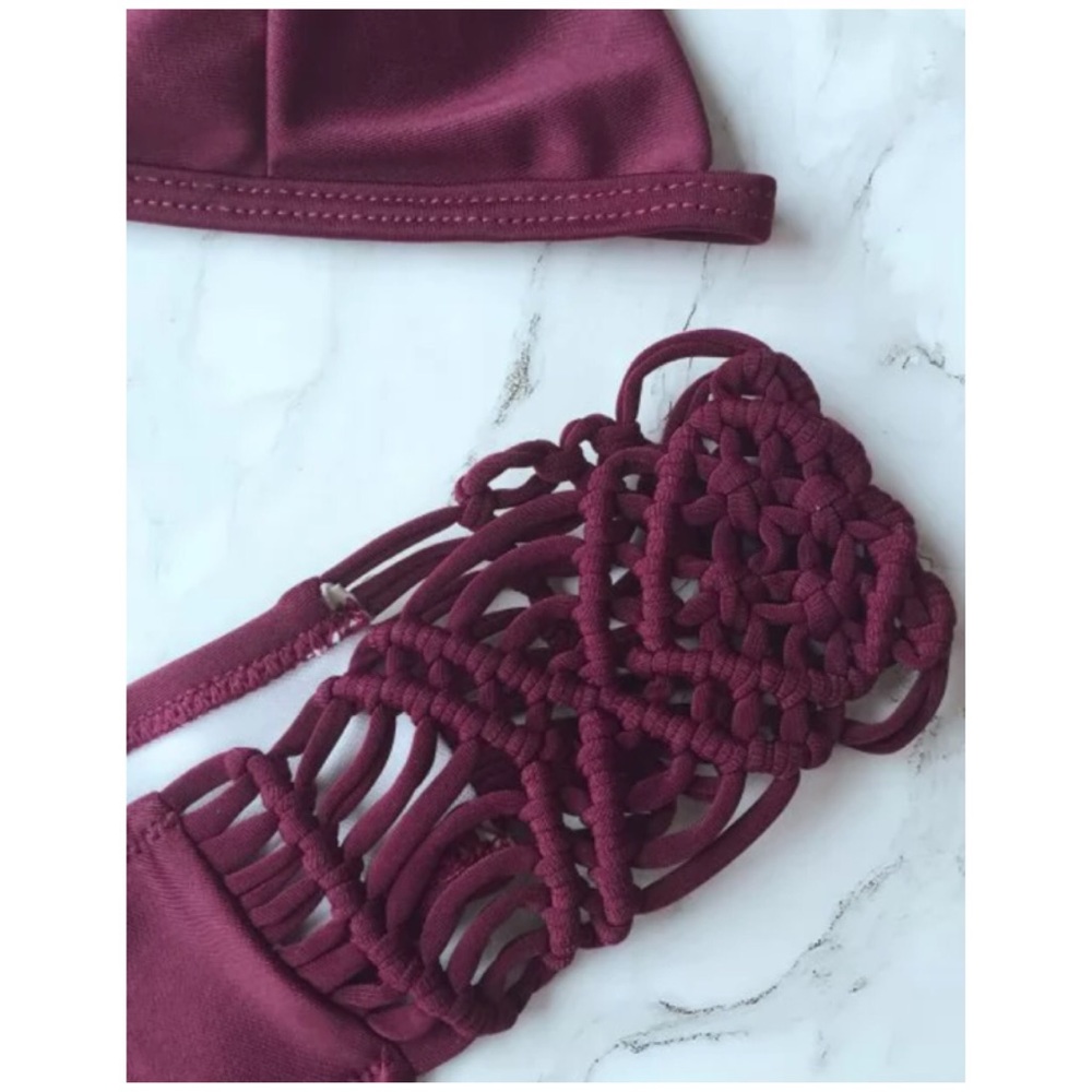 🌹 Beautiful burgundy design bikini - Picture 4 of 7
