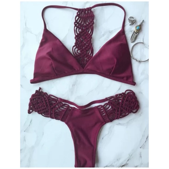 Other - 🌹 Beautiful burgundy design bikini