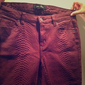 Joe Fresh reptile imprinted jeans