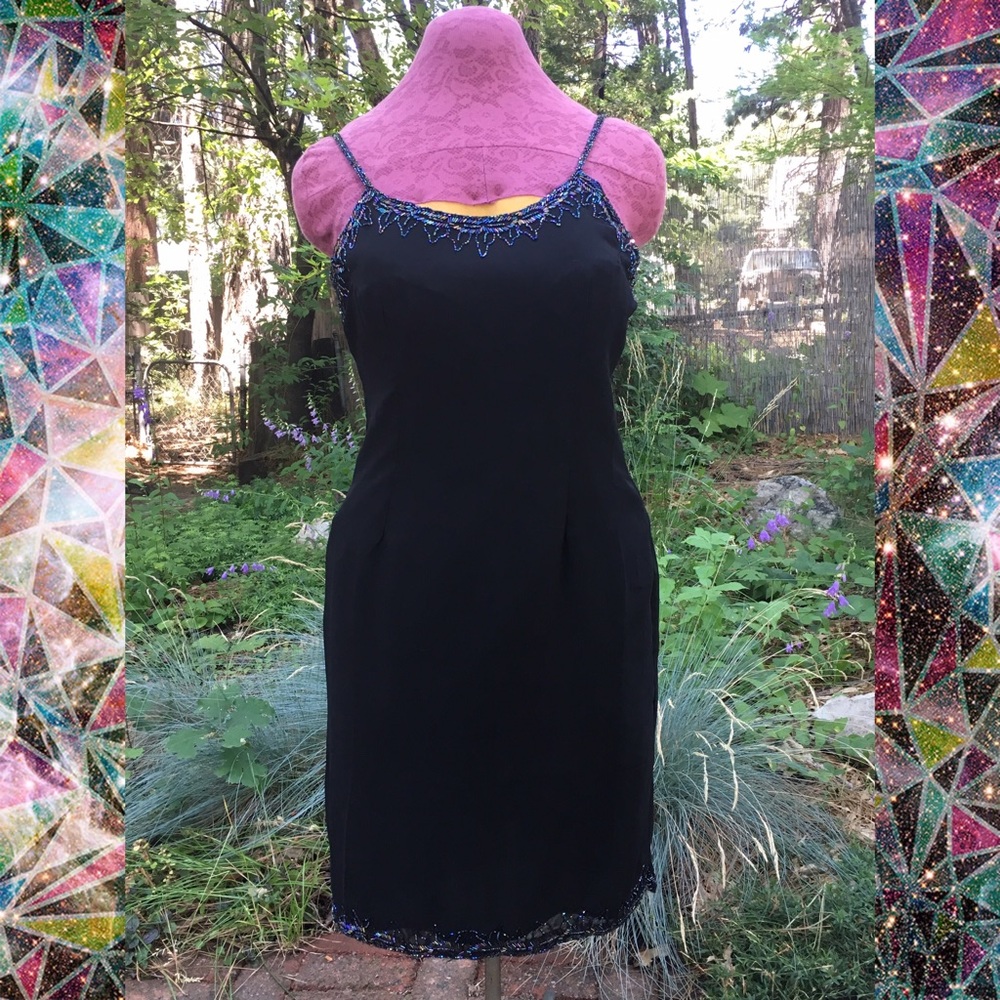 💝SOLD!💝Beaded black dress with shrug