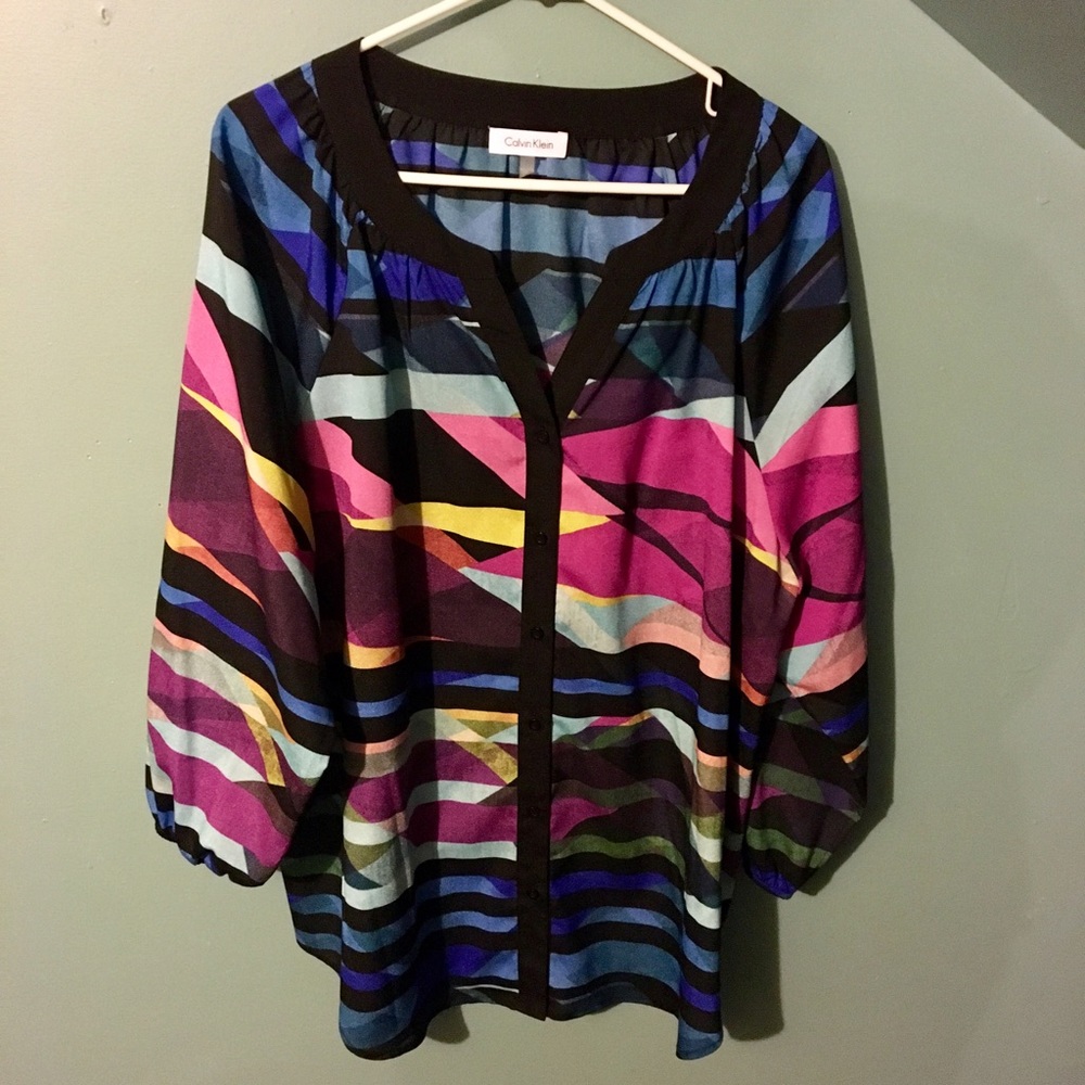 Calvin Klein Abstract Blouse