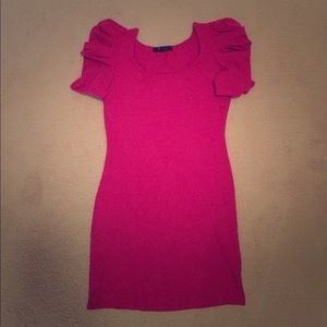 Hot pink mini dress