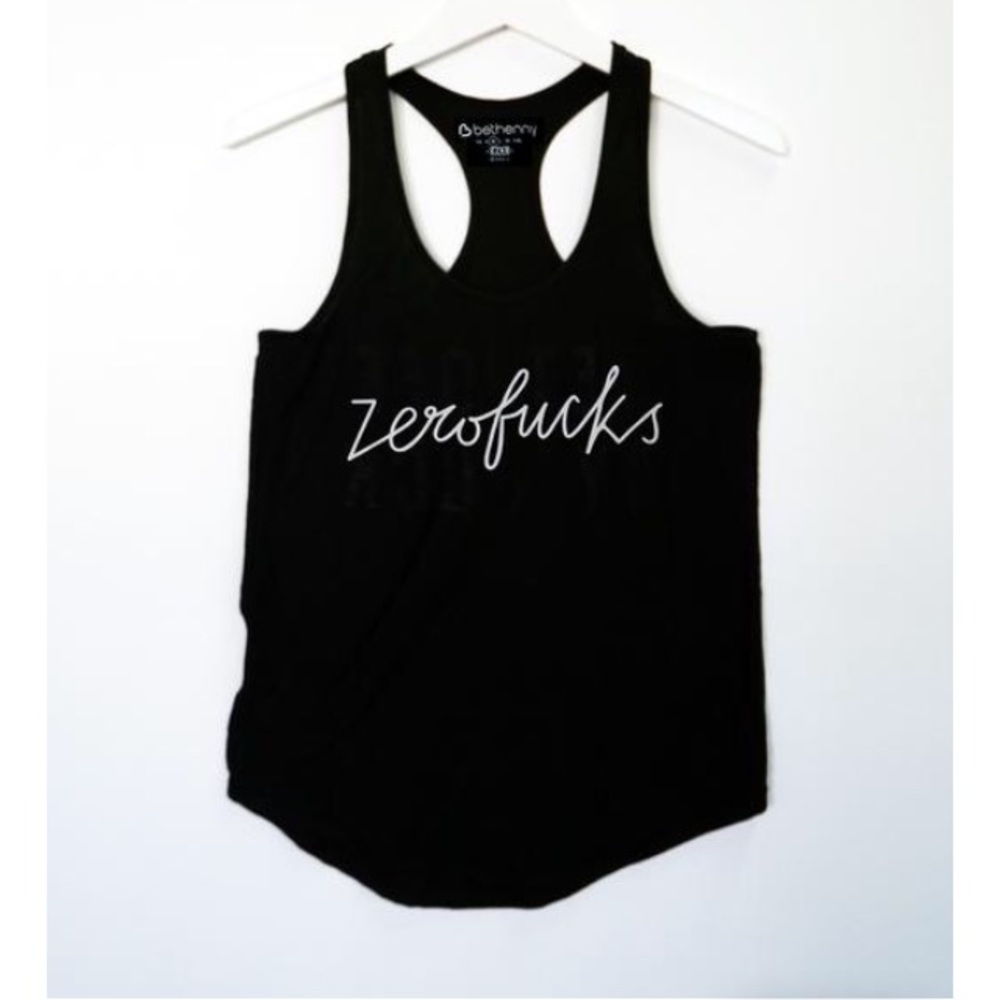 Zero Fucks 💜 WOMENS New TANK ❤️SZ XL - Picture 2 of 6