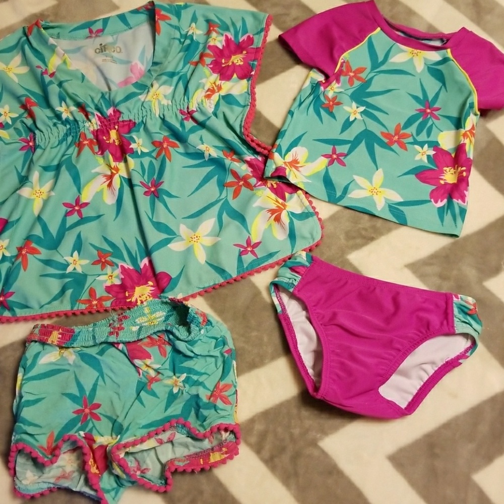 4 piece 18 month bathing suit set!