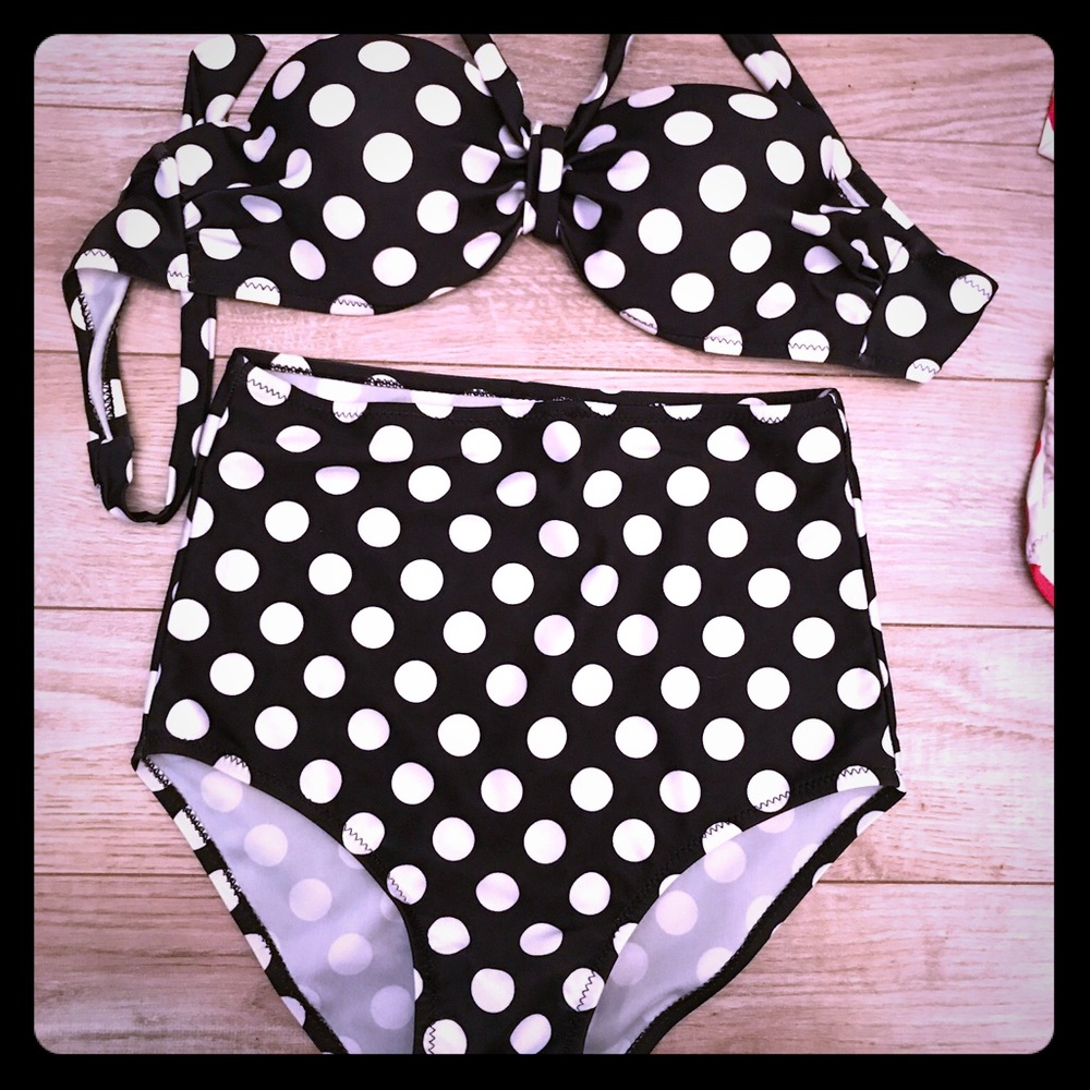 High waisted bathing suit