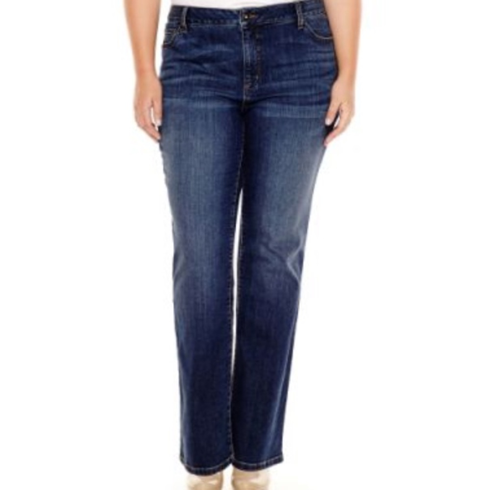 St. John's Bay Boot Cut Secretly Slender Jeans NWT