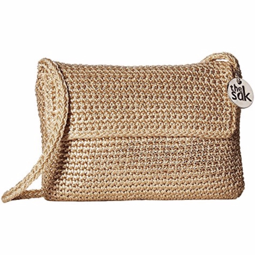 NWT Beige Sequined The Sak Bag
