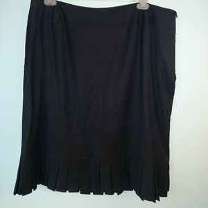 Gray Pinstriped Skirt with pleated bottom