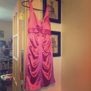 Adorable Pink Satin Wiggle Dress!!