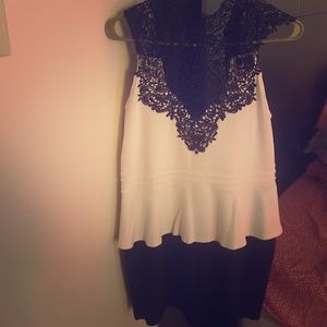 Black & White Lace Dress