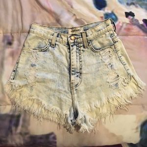Denim high waisted shorts