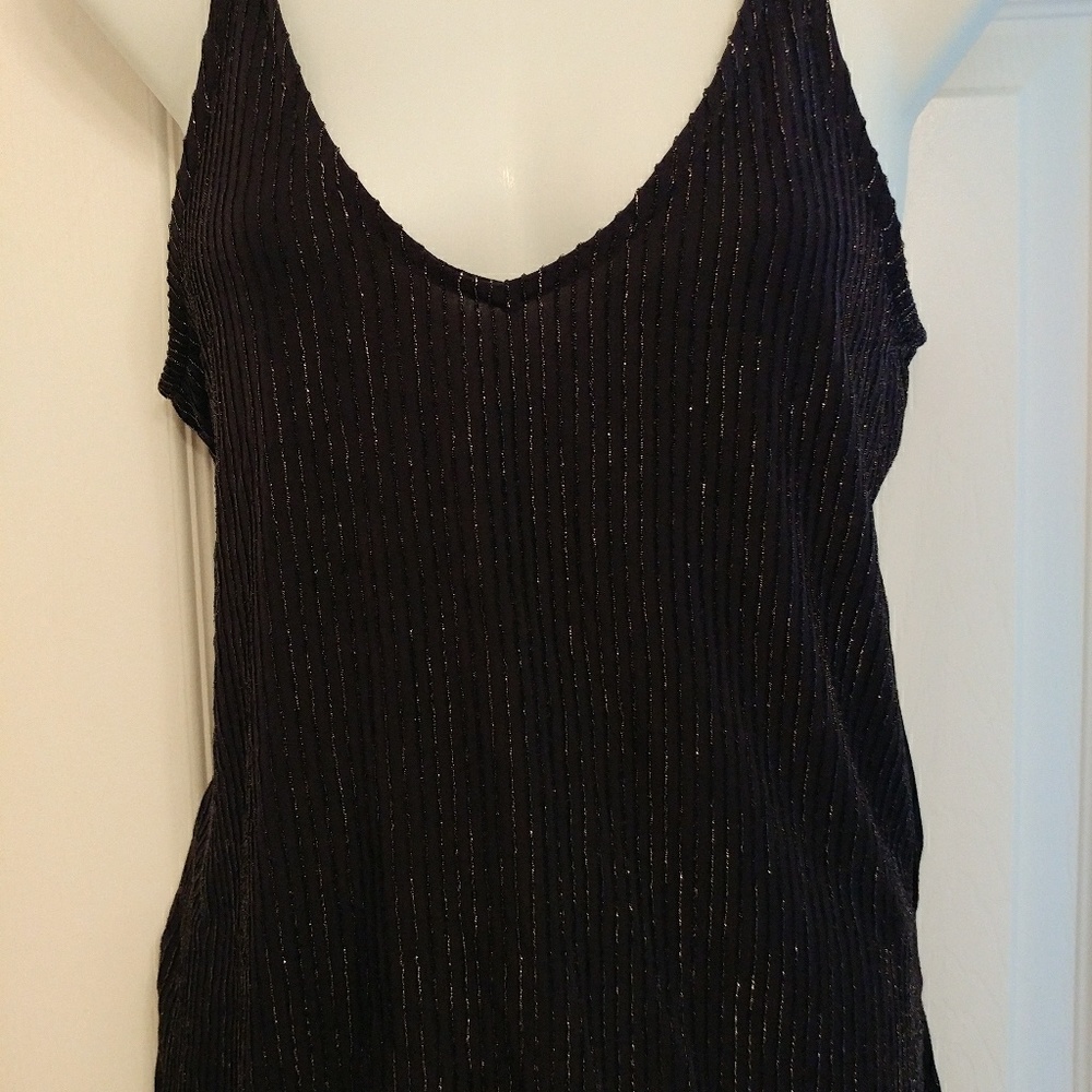 Black tank with sparkling detail on front