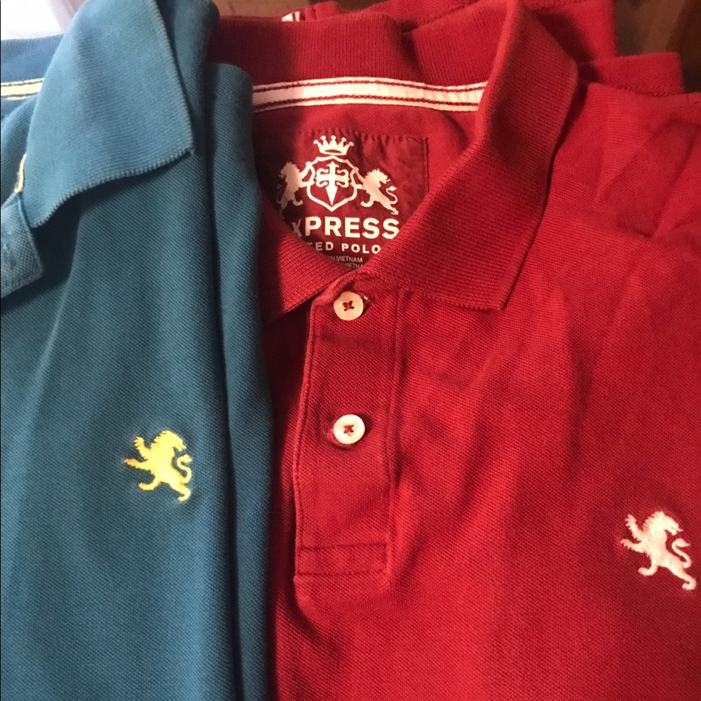 Two Express collared t-shirts