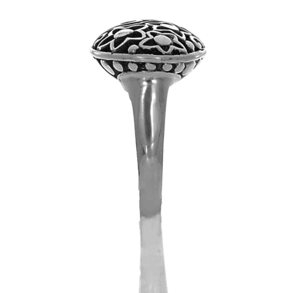 Sterling Silver Oval Filigree Ring from Bali - Picture 4 of 4