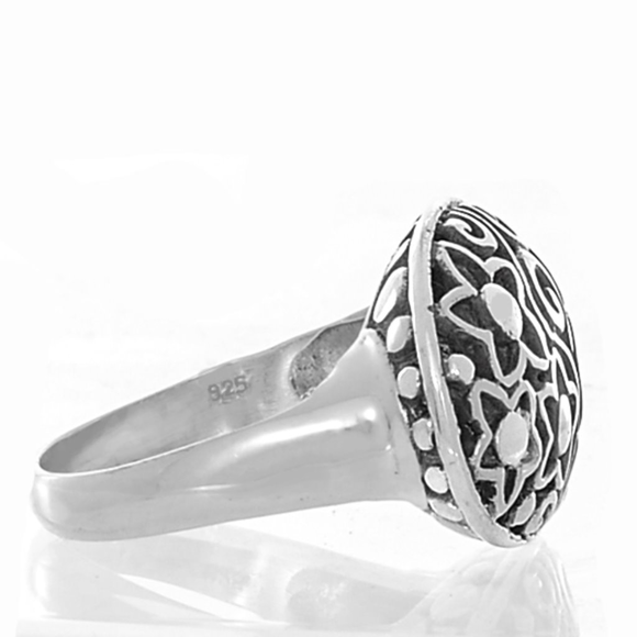 Sterling Silver Oval Filigree Ring from Bali - Picture 2 of 4