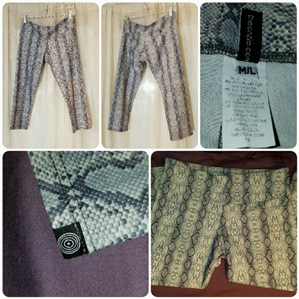 SOLD-Onzie - Capri Vamp in Gray leggings - M/L - Picture 2 of 3