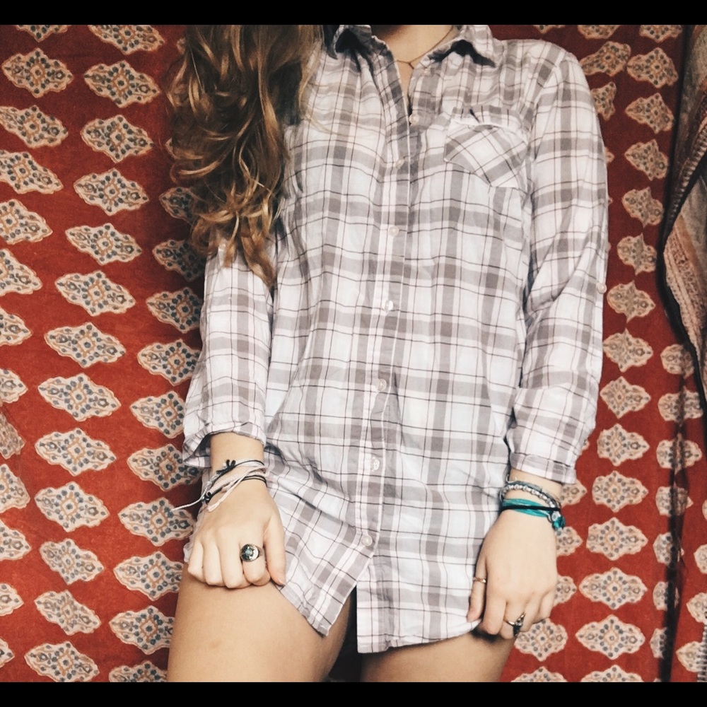 victoria secret sleep button down