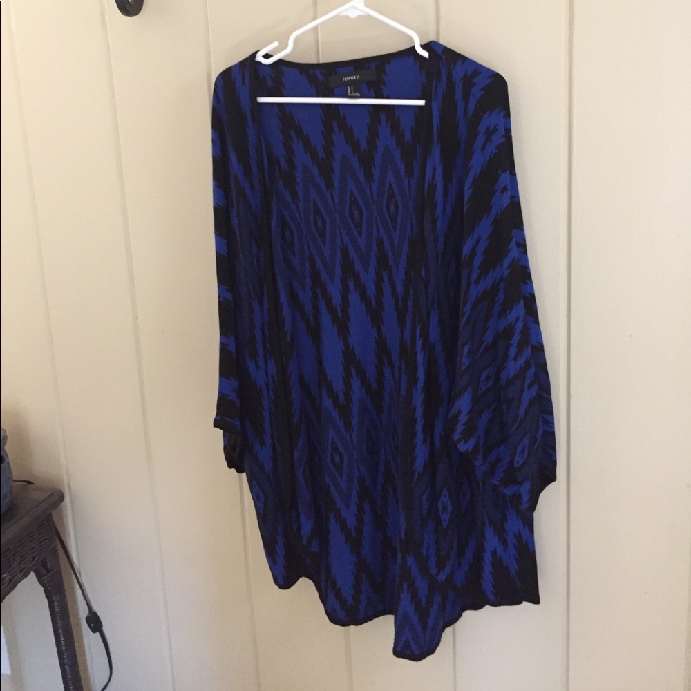 Cozy black and blue cardigan