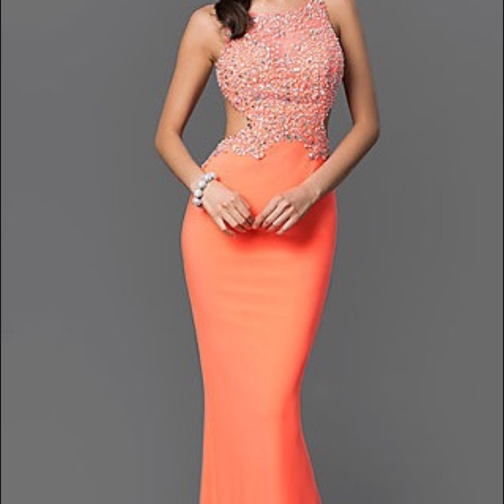 Coral (Neon Grapefruit) Prom Dress by Gigi